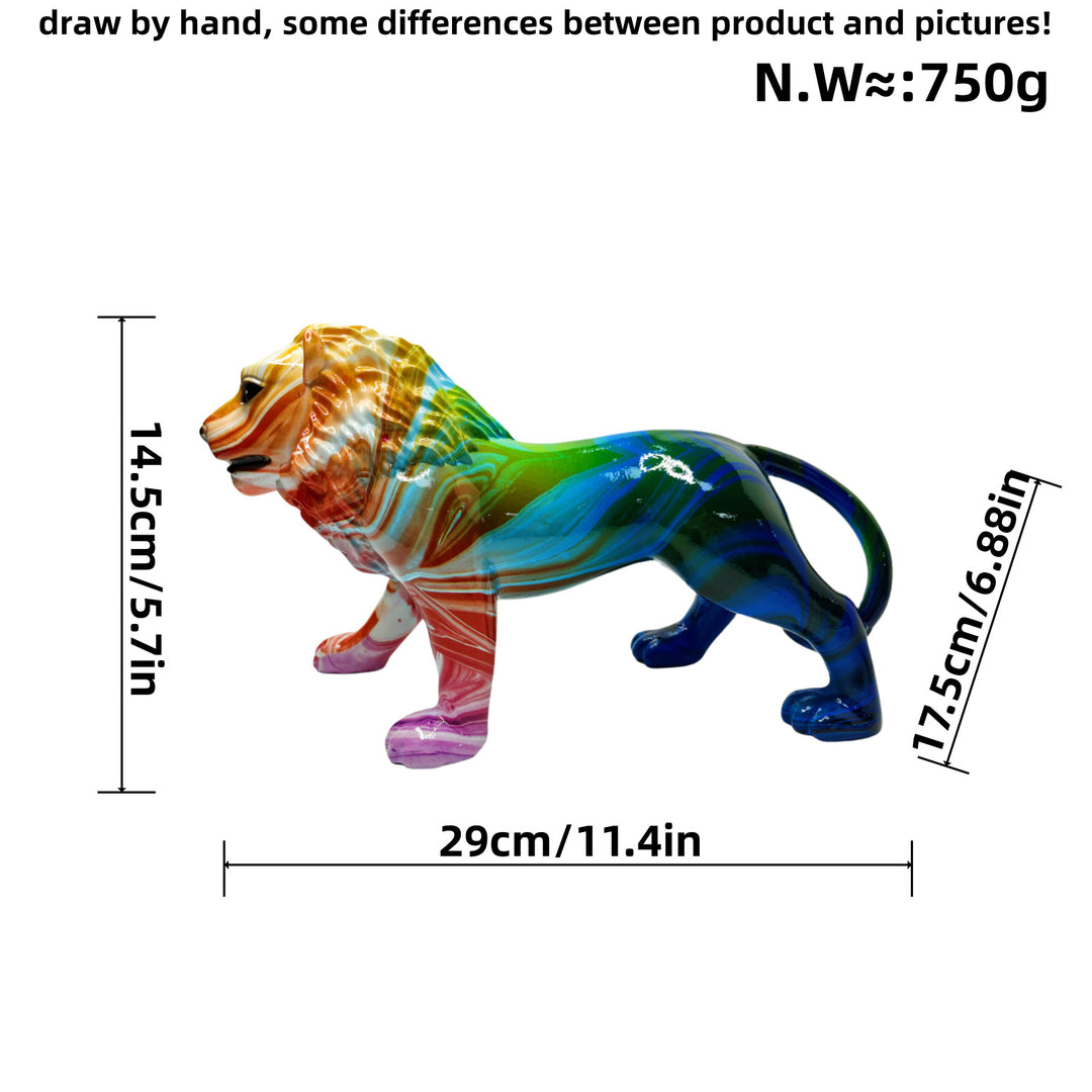 Artistically designed lion figure