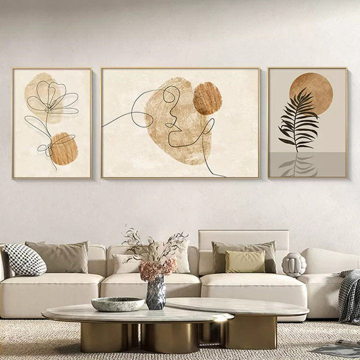 Abstract Line Art Trio Set
