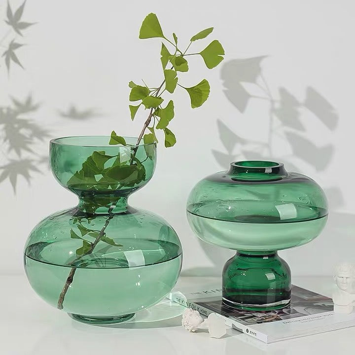 Artistic Round Glass Vase