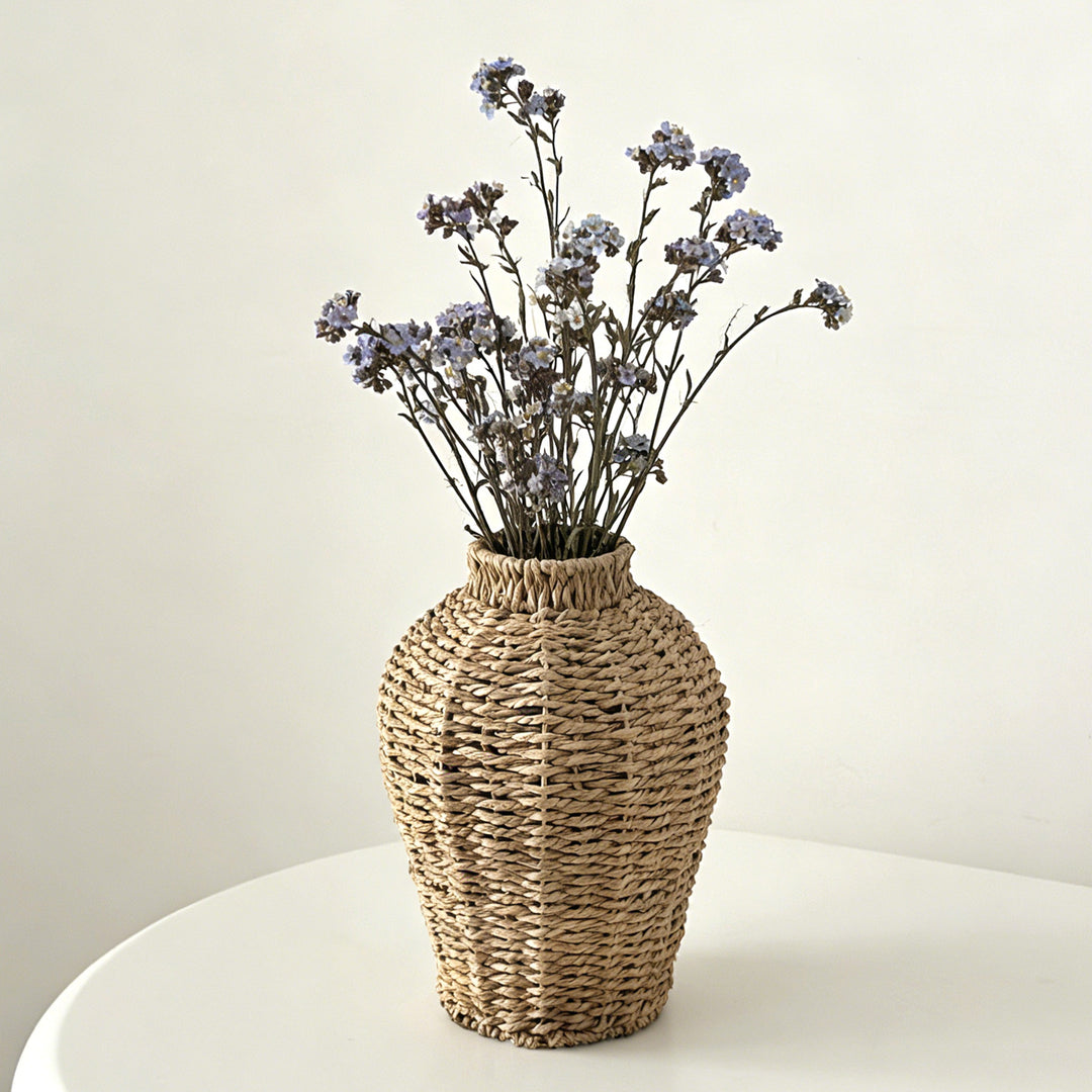 Decorative jug made of woven material
