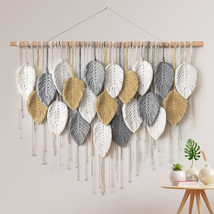 Macrame Leaf Wall Hanging Tapestry