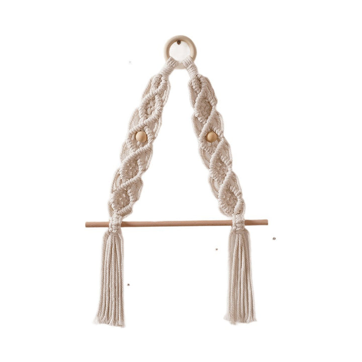 Macrame Hanging Plant Holder with Wooden Rod