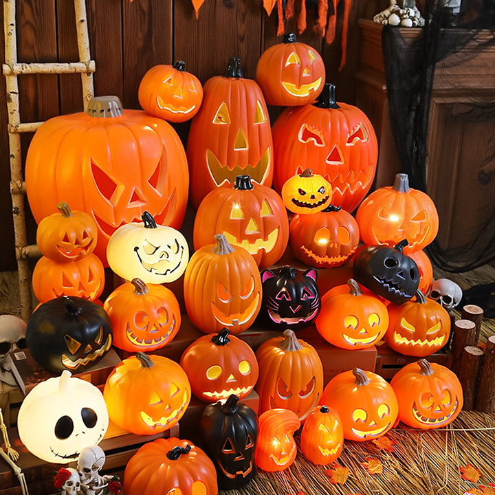 Ceramic Cat Pumpkin LED Tealight Holder