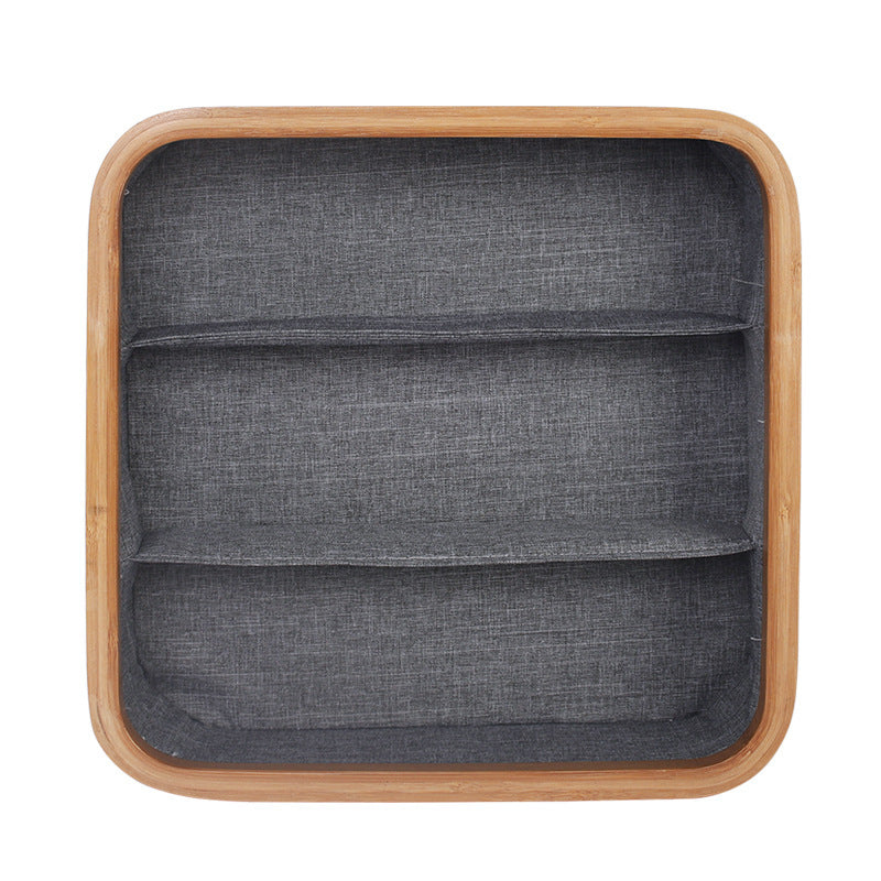 Decorative storage basket with compartments