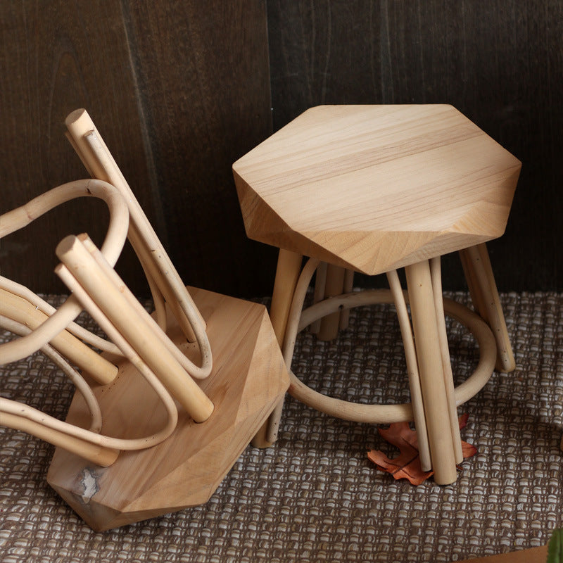 Modern stool made of high-quality wood