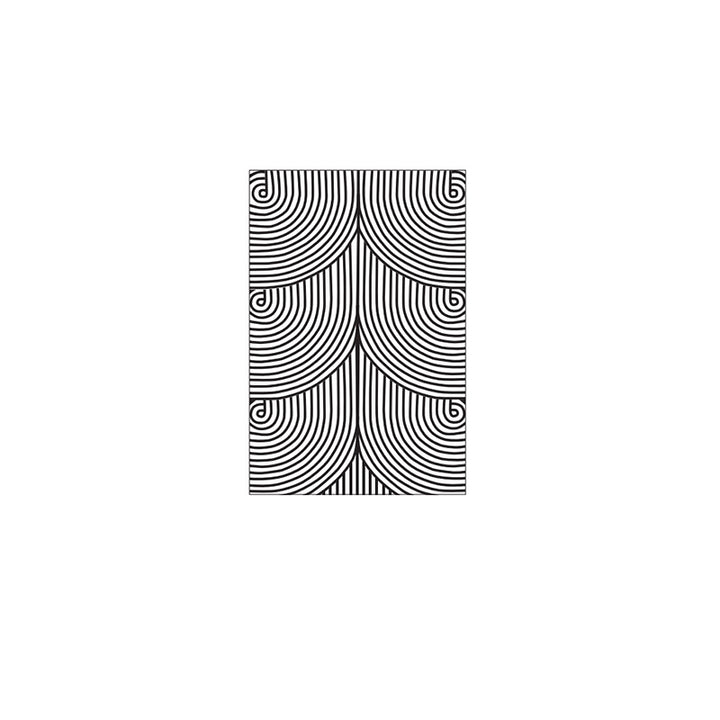 Checkered Pattern Doormat made of easy-care microfiber carpet