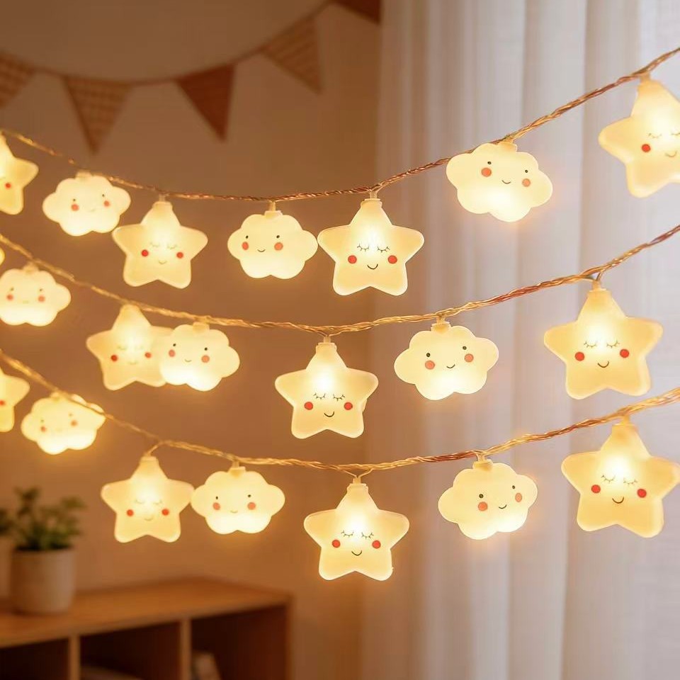 Waterproof Outdoor Rainbow Cloud LED String Lights