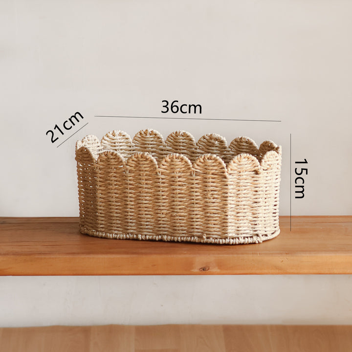 Handcrafted basket with wavy edge
