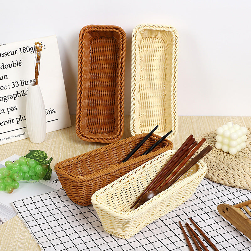 Rectangular Woven Storage Tray
