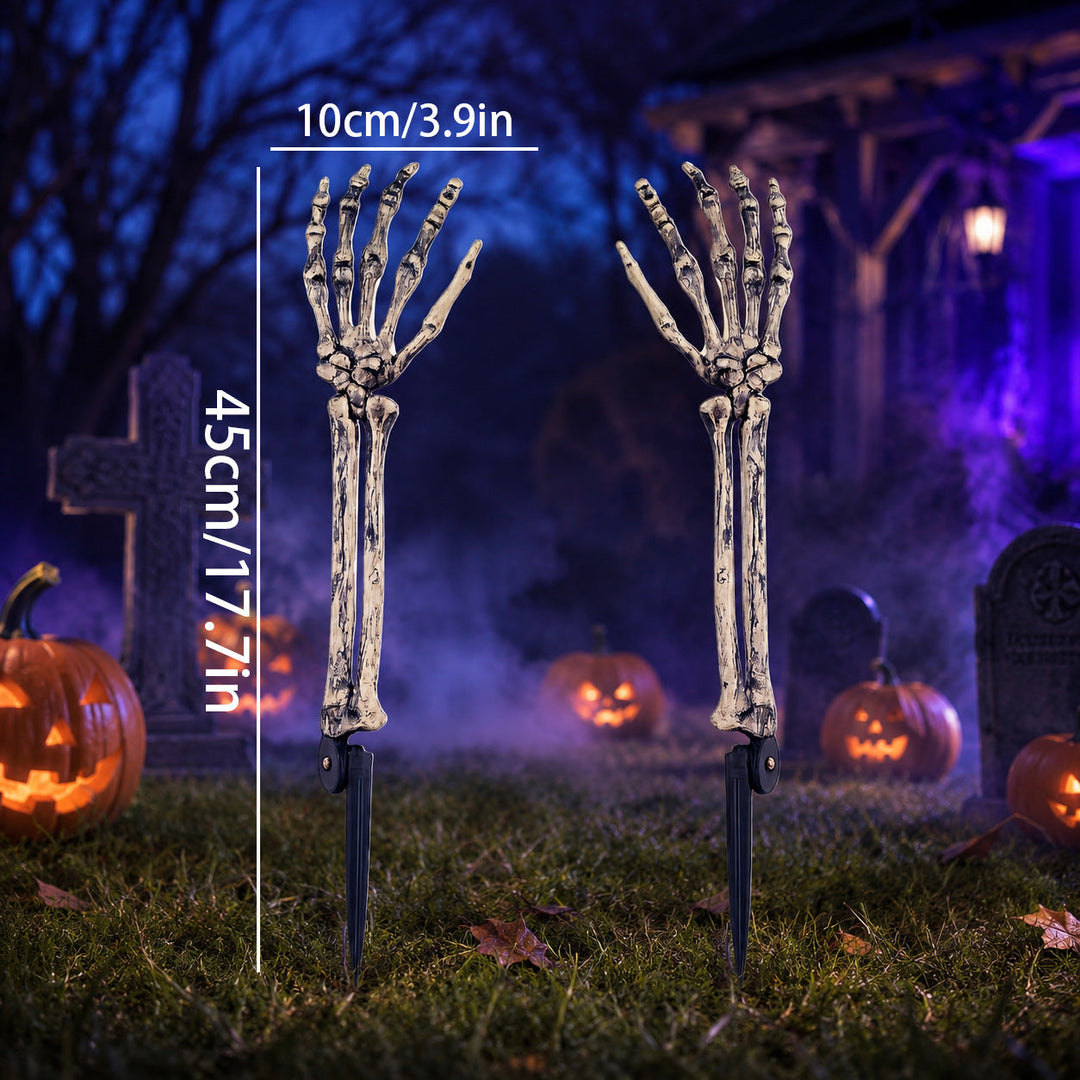 Creepy Halloween decor skeleton tree trunks