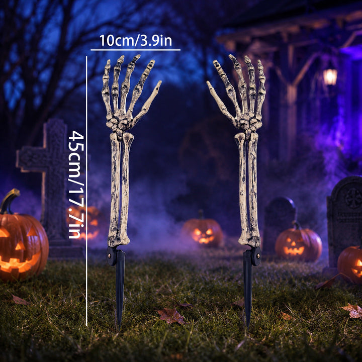 Creepy Halloween decor skeleton tree trunks