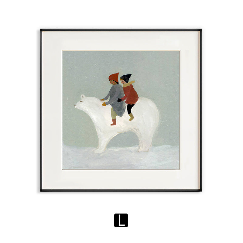 Framed Animal Illustration Artwork