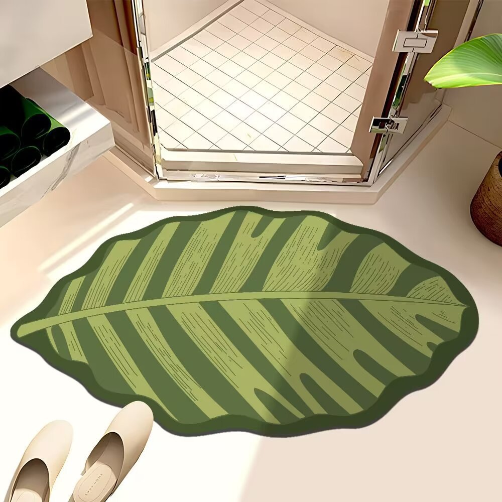 Leaf-Shaped Bath Mat