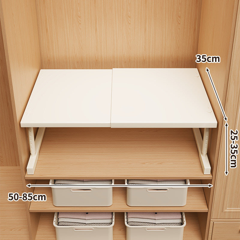 Expandable Folding Closet Shelf Platform with Telescopic Support