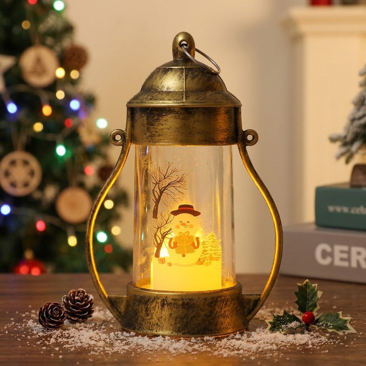 LED Decorative Lantern with Christmas Design