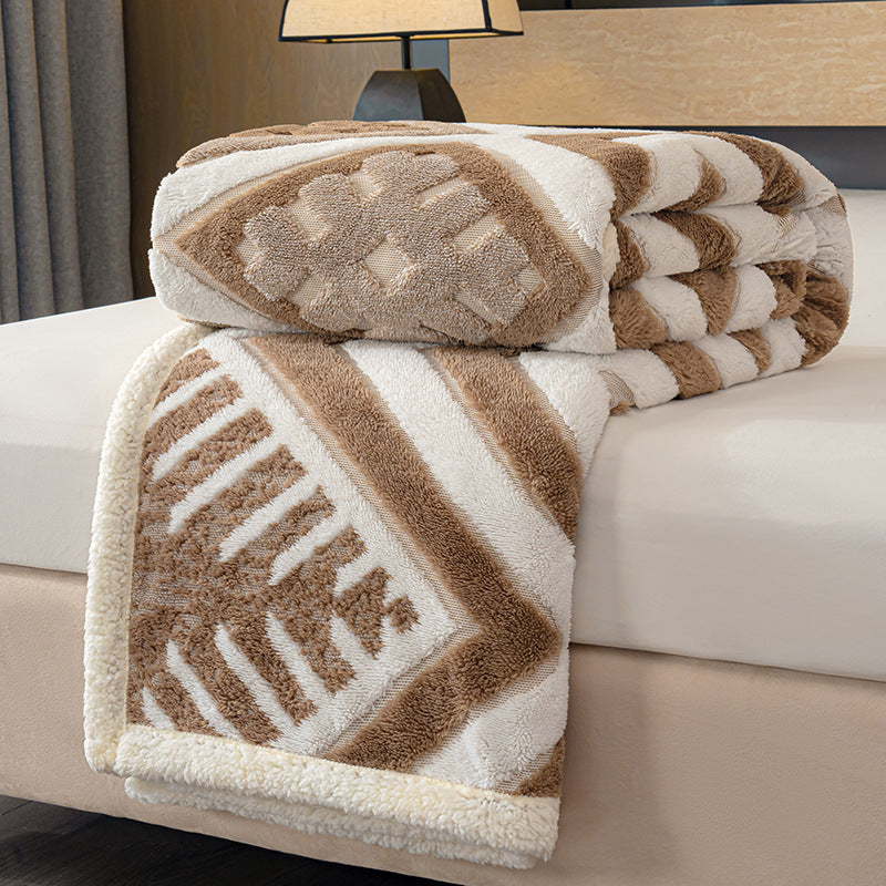 Geometric Patterned Fleece Blanket