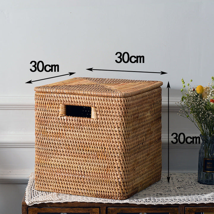 Storage box made of woven material