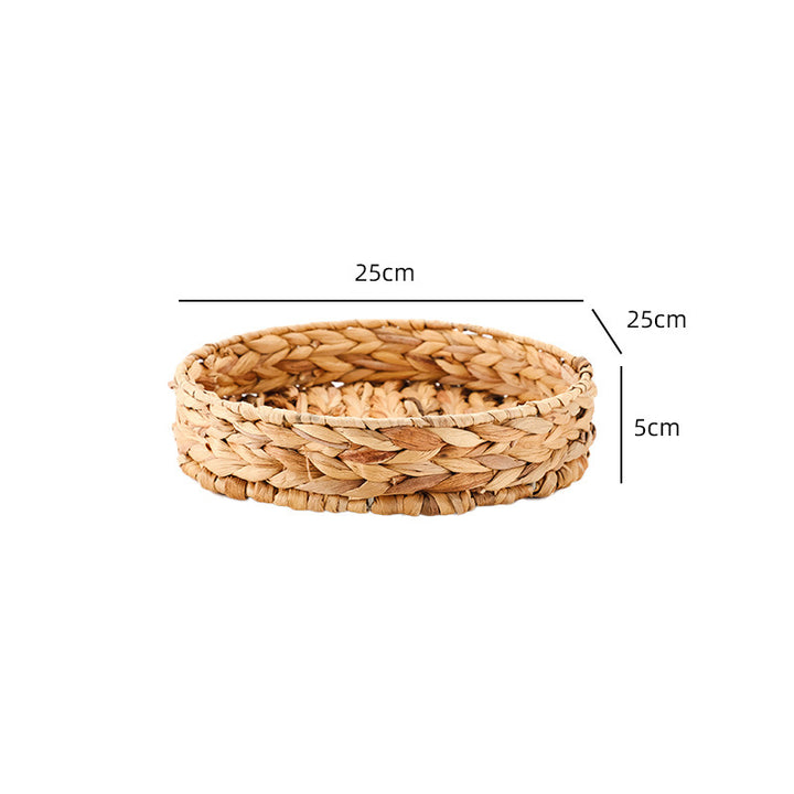 Handcrafted decoration basket made of natural materials