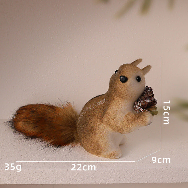 Cute decoration figure with squirrel motif