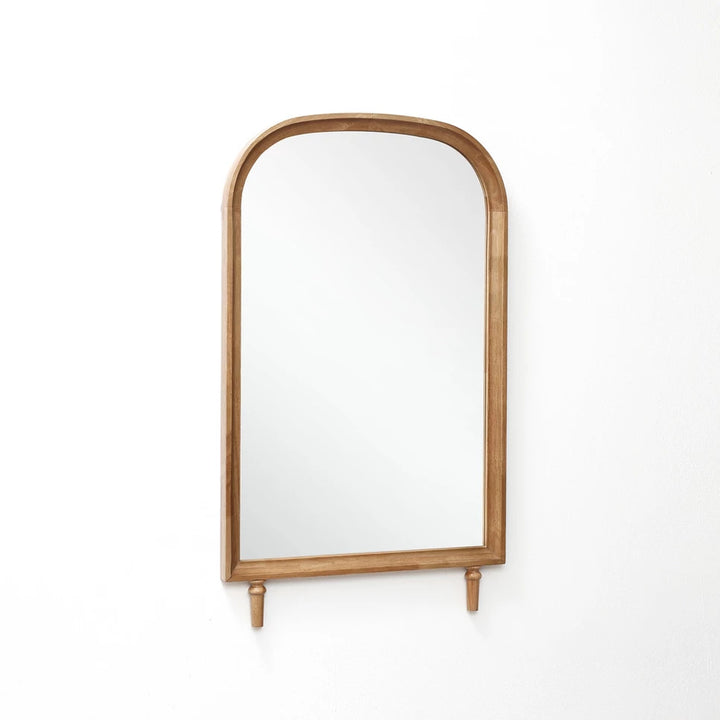 Arched Wooden Frame Wall Mirror