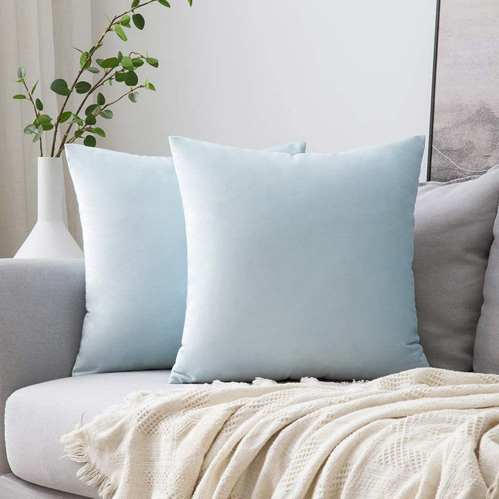 Plush Velvet Lumbar and Square Throw Pillow Covers