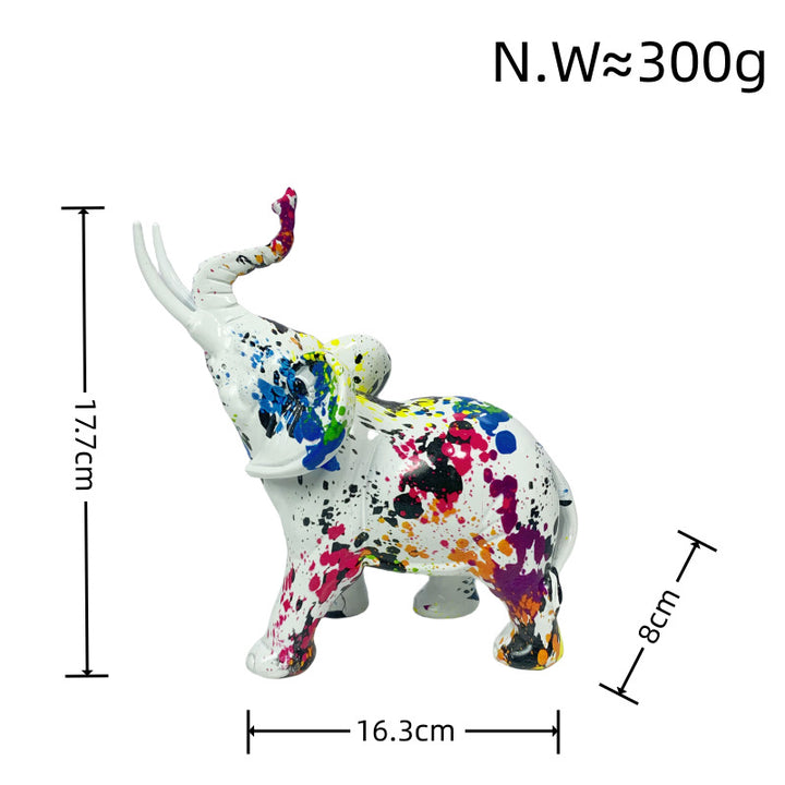 Artfully designed elephant figure