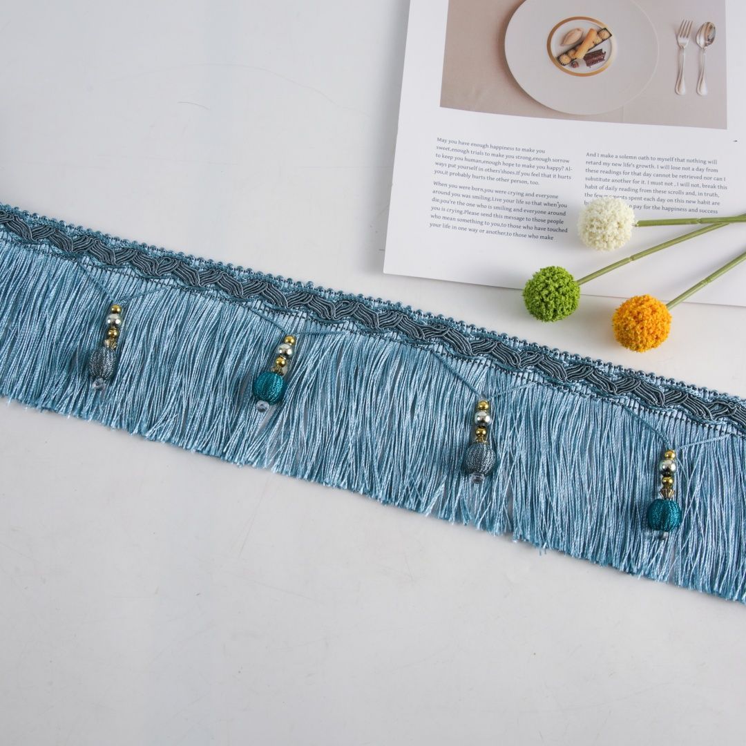 Luxury Fringe Braid with Bead Trim