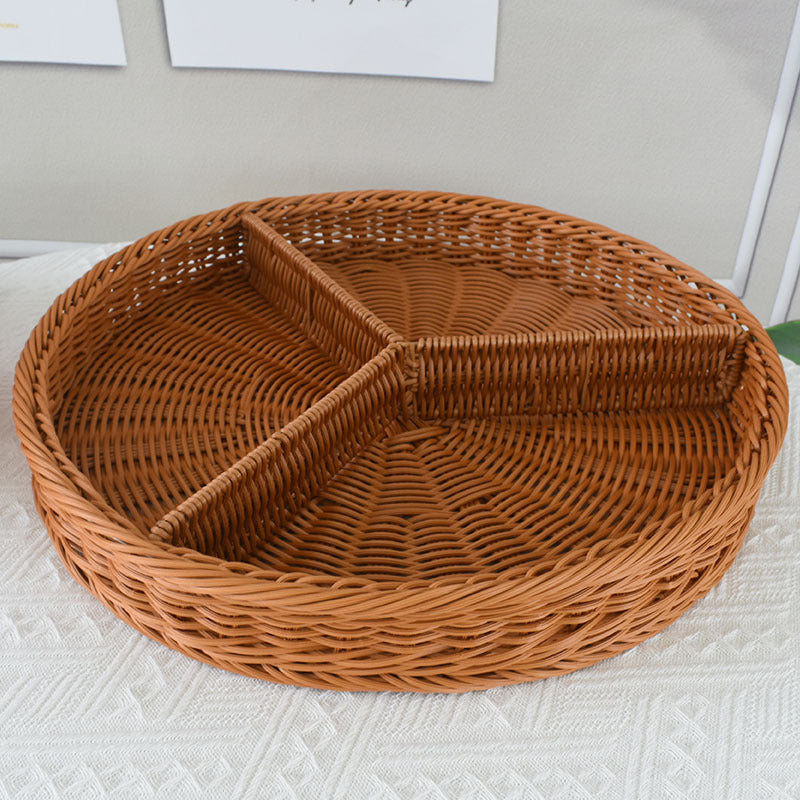Artisan Woven Round Storage Tray