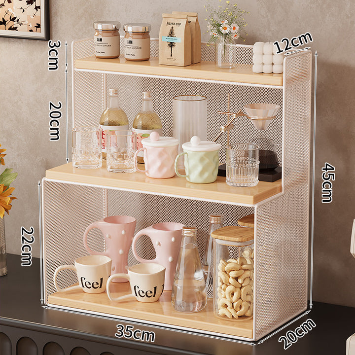 Three-tier metal kitchen shelf