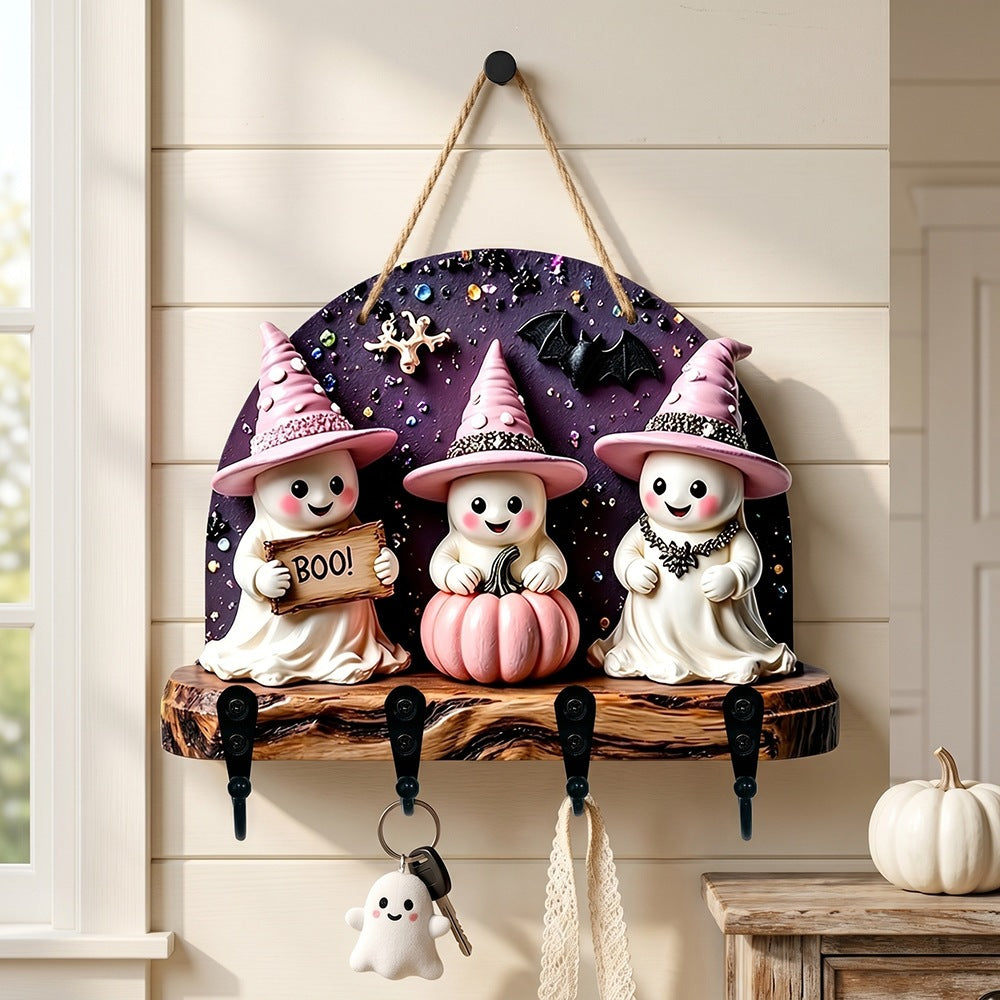 Halloween decorative figure with witch motifs