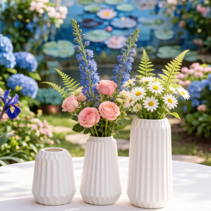 Textured Geometric Table Vase