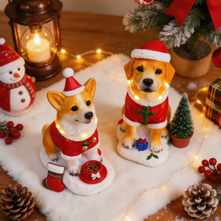 Decorative Christmas figure in dog design