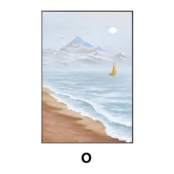 Coastal Beach Landscape Framed Wall Art