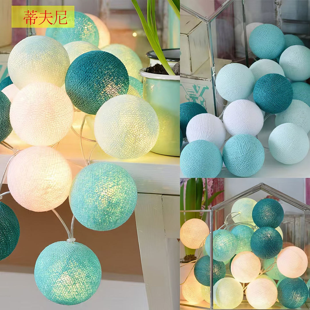 LED Cotton Ball String Lights Decorative Indoor Fairy Lanterns