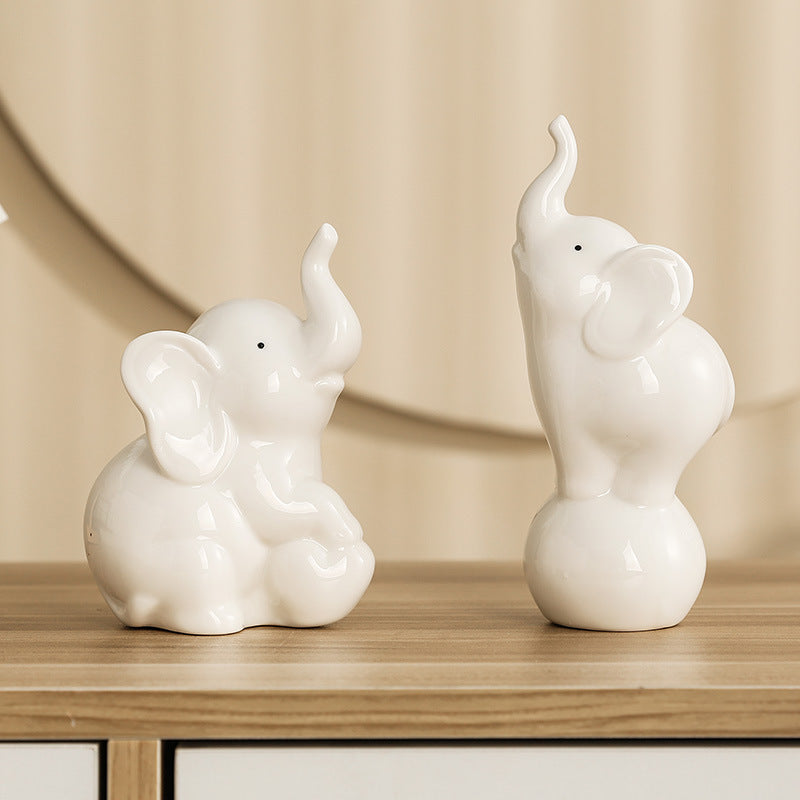Playful and elegant elephant decorative figure