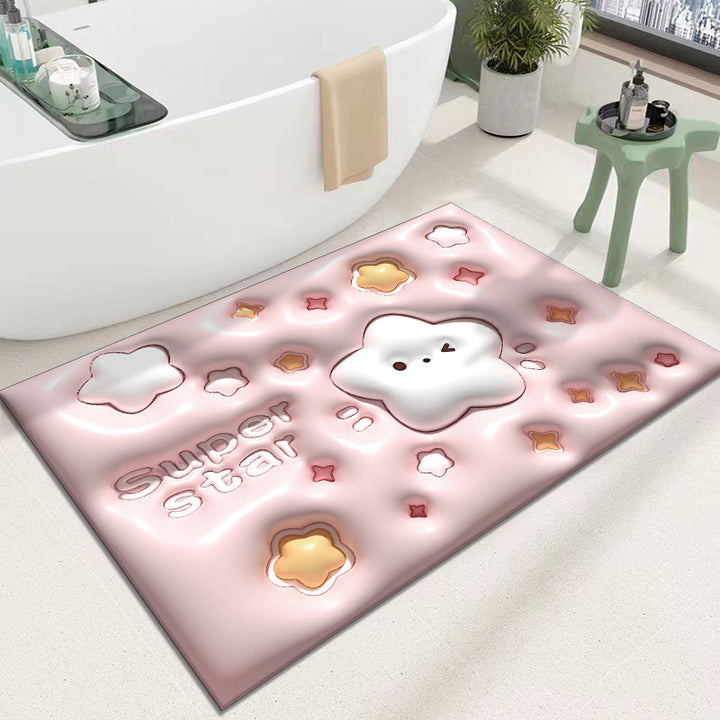 Cute Cartoon Cat Shape Bath Mat