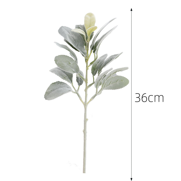 Decorative artificial flower branch with fine leaves