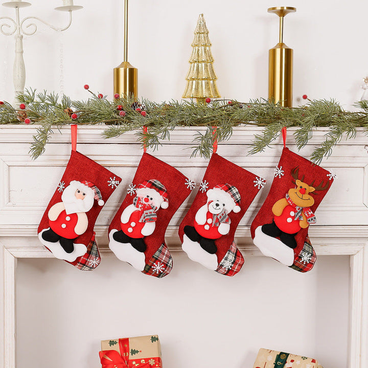Christmas stocking with reindeer design