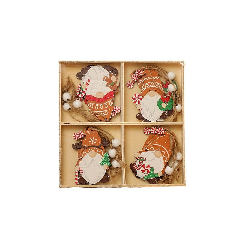 Decorative Christmas ornaments in gnome design