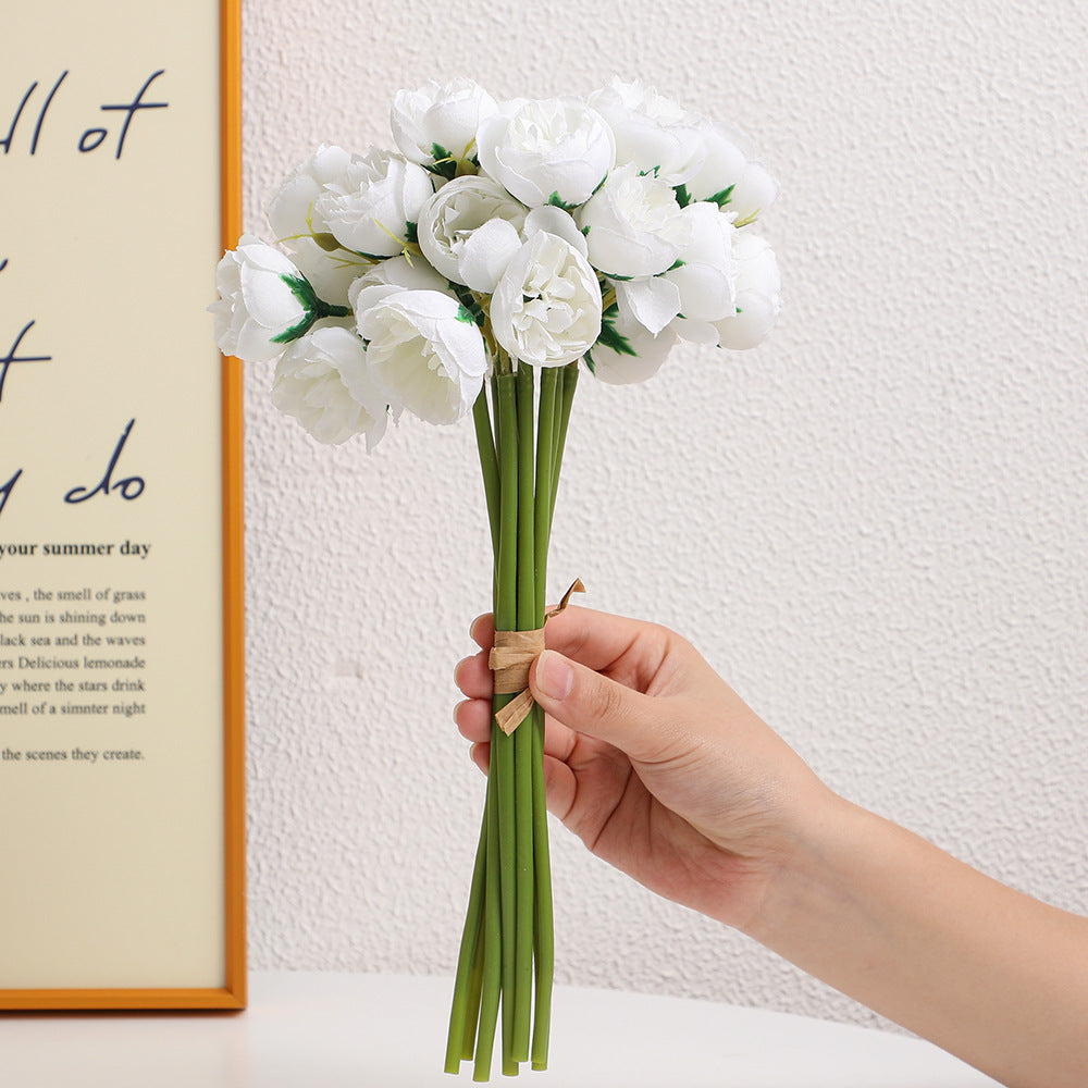 More realistic artificial peony bouquet