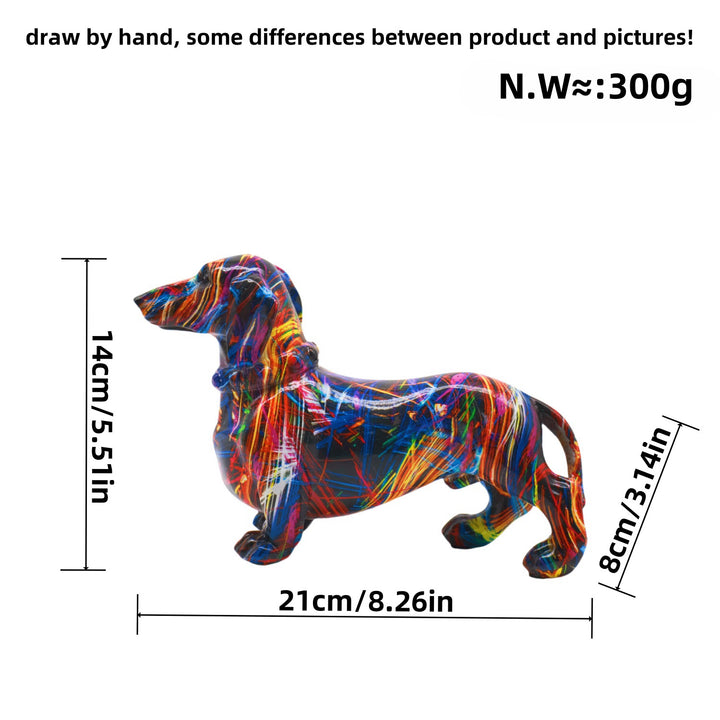 Creative decorative figure of a dachshund