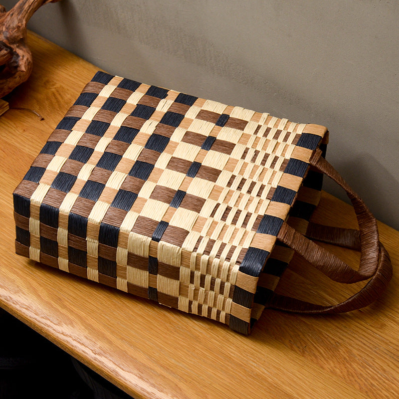 Handwoven shopping basket