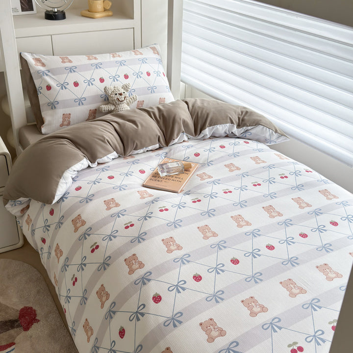 Polka Dot Patterned Duvet Cover Set