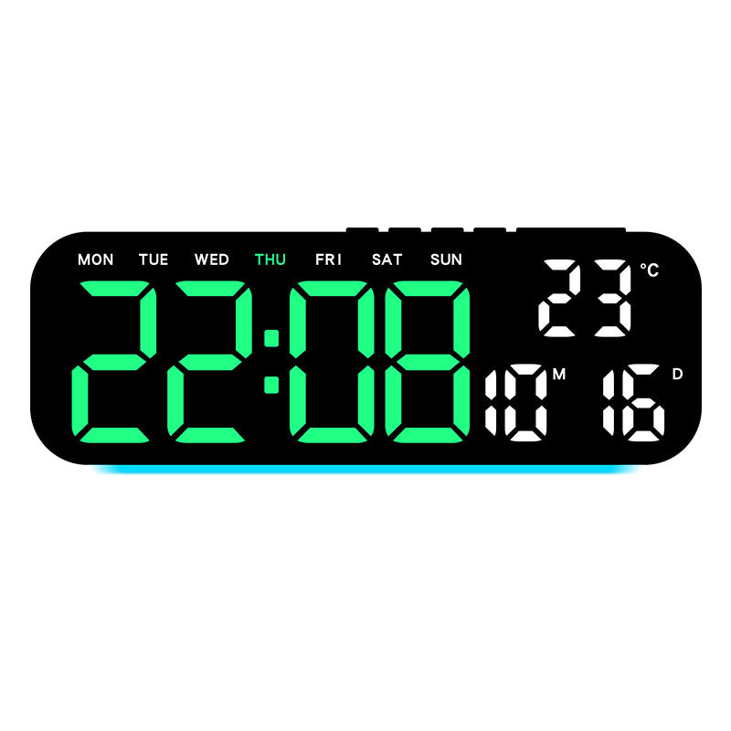 Digital alarm clock with temperature display and hygrometer