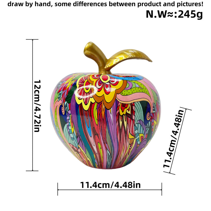 Decorative apple figure with artistic design