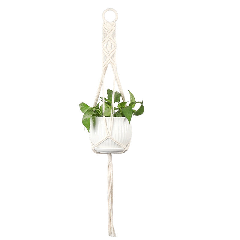 Plant-hanging macrame shelf