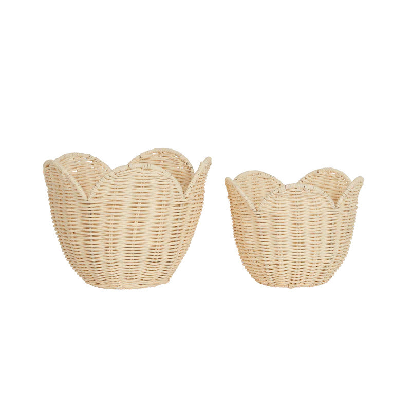 Handwoven basket with elegant shape