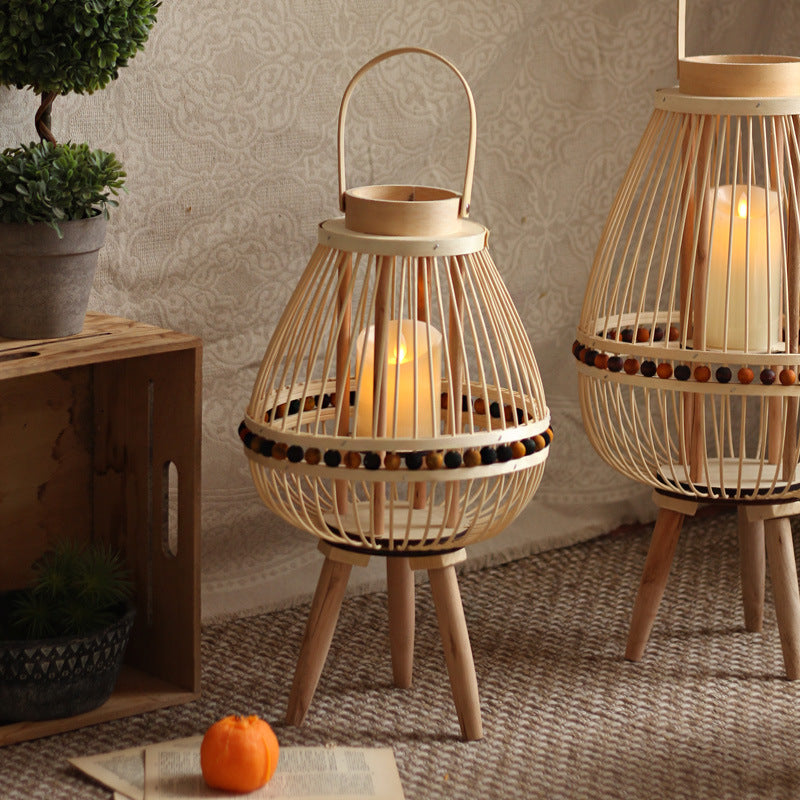 Handcrafted lantern made from natural materials