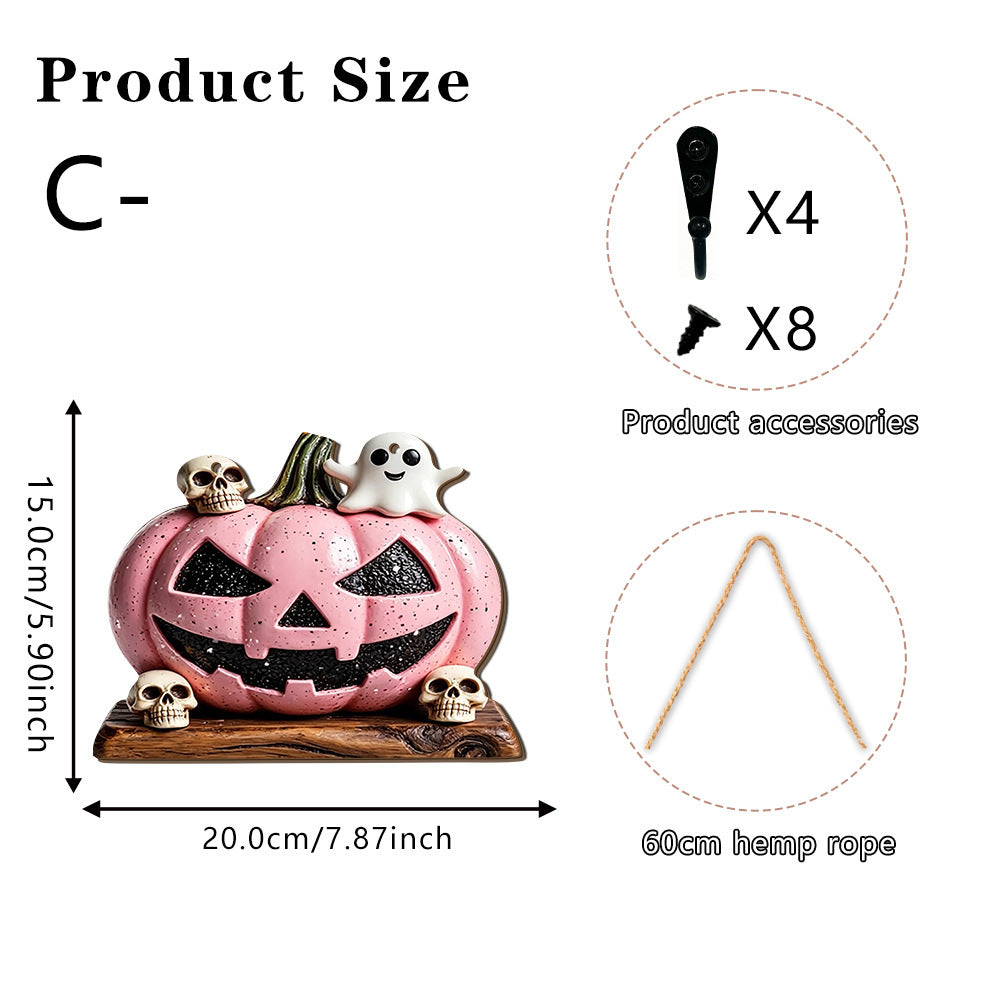 Halloween decorative figure with witch motifs