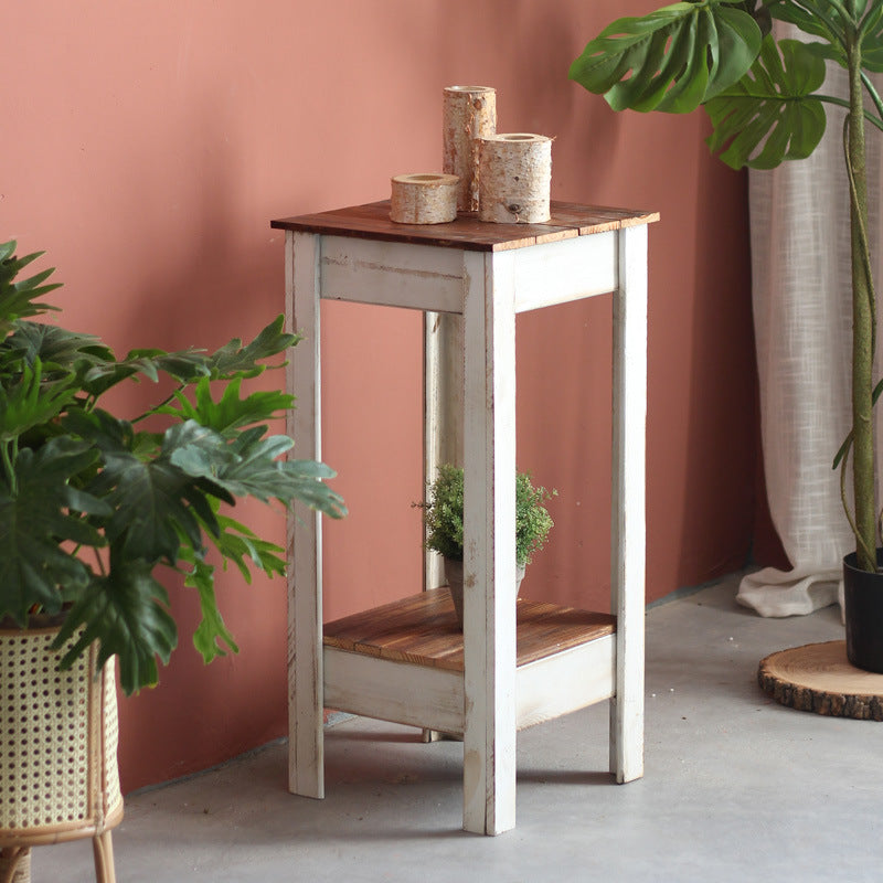 Handmade side table made of solid wood